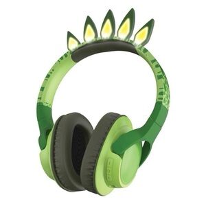 ART+SOUND LED Light Up Headphone Dinosaur Bluetooth Wireless Built-In Mic NEW